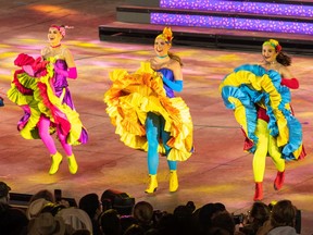 Can-can dancers at the Grandstand show, Trail Blazer, at the Calgary Stampede in Calgary, Ab., on Friday July 5, 2019. Mike Drew/Postmedia