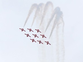 The Snowbirds show team will perform at the Edmonton Air Show in August.