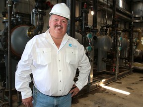 Don Allan, President, Ceo and Chairman of Cielo Waste Solutions poses for a photo at the grand opening of its Aldersyde Refinery, the first of five planned green refineries in Alberta that will transform landfill waste Thursday, July 11, 2019. Dean Pilling/Postmedia