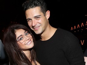 Sarah Hyland and Wells Adams attend DIRECTV Super Saturday Night 2019 at Atlantic Station on Feb. 2, 2019 in Atlanta, Ga. (Cindy Ord/Getty Images for DIRECTV)