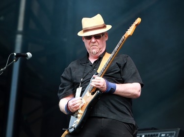 Lead Guitarist t of the band Doug and the Slugs performs to a sold out crowd at the 2019 Stampede Roundup held at Shaw Millennium Park Wednesday, July 10, 2019. Dean Pilling/Postmedia