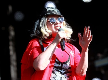 Deborah Harry, lead singer of the band 'Blondie', performs to a sold out crowd at the 2019 Stampede Roundup featuring Blondie and Billy Idol, at Shaw Millennium Park Wednesday, July 10, 2019. Dean Pilling/Postmedia