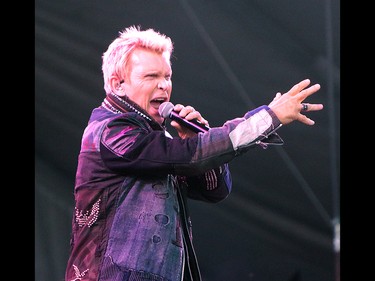 Billy Idol,performs to a sold out crowd at the 2019 Stampede Roundup featuring Blondie and Billy Idol, at Shaw Millennium Park Wednesday, July 10, 2019. Dean Pilling/Postmedia