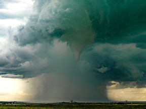 Storm-chaser Russ Cann snapped a photo of a tornado about eight kilometres northeast of Crossfield on July 14, 2019.