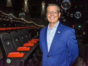 Scott Whetham, Cineplex Enternainment Alberta Operations Executive Director, poses for a photo at Scotiabank Theatre Chinook on Monday, August 12, 2019. Calgary's new 4DX auditorium at Scotiabank Theatre Chinook celebrates its opening Monday.