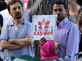 About 250 Calgarians rallied in support of the people of Kashmir at City Hall on Sunday August 18, 2019. Kashmir has been torn by recent violence.  Gavin Young/Postmedia