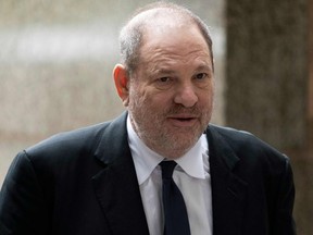 In this file photo taken on April 26, 2019, disgraced Hollywood mogul Harvey Weinstein returns to the State Supreme Court in New York.