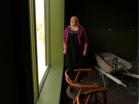 Stacey Bourque, executive director at ARCHES Lethbridge, pictured while the site was under construction.