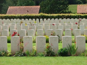The Canadian war cemetery at Dieppe, France, is the resting place for thousands of Canadian soldiers who died during that disastrous raid on the French town in 1942.n/a ORG XMIT: 18_DIEPPE0