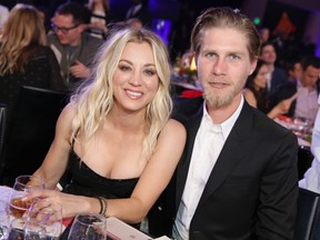 Kaley Cuoco and Karl Cook attend Seth Rogen's Hilarity For Charity at Hollywood Palladium on March 24, 2018 in Los Angeles, Calif. (Rachel Murray/Getty Images for Netflix)