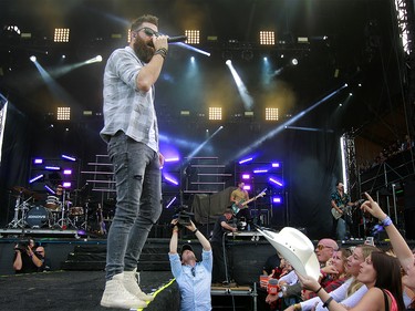 Jordan Davis performs on the second day of the Country Thunder music festival, held at Prairie Winds Park in Calgary Saturday, August 17, 2019. Dean Pilling/Postmedia