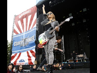 Country musician Lindsay Ell performs on the first day of the Country Thunder music festival, held at Prairie Winds Park in Calgary Friday, August 16, 2019. Dean Pilling/Postmedia