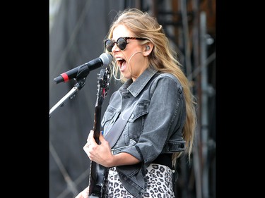 Country musician Lindsay Ell performs on the first day of the Country Thunder music festival, held at Prairie Winds Park in Calgary Friday, August 16, 2019. Dean Pilling/Postmedia