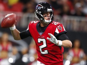 Atlanta Falcons QB Matt Ryan is 66-36 in indoor games and 34-33 when playing outdoors. The Falcons won’t play an outdoor game until Week 11.  GETTY IMAGES