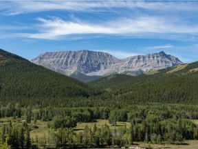 Mount Armstrong rises above the Highwood River valley.
