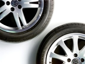 File image of tires and rims.