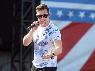 Country musician Shawn Austin performs on the second day of the Country Thunder music festival, held at Prairie Winds Park in Calgary Saturday, August 17, 2019. Dean Pilling/Postmedia