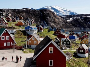 General view of Upernavik in western Greenland, Denmark, on July 11, 2015.