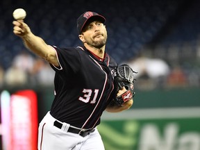 The Washington Nationals will turn to Max Scherzer for Tuesday’s wild-card game. (USA TODAY SPORTS)