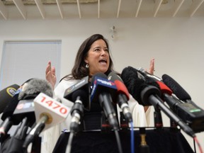 Jody Wilson-Raybould holds a news conference to discuss her political future in Vancouver May 27, 2019. THE CANADIAN PRESS/Jonathan Hayward