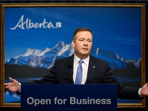 Premier Jason Kenney speaks with the media at McDougall Centre in Calgary on Monday, September 23, 2019. Azin Ghaffari/Postmedia Calgary