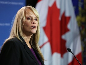 Amanda Pick, CEO of the Missing Children Society of Canada, talks about a new app the society has launched with the support of law enforcement agencies which will allow the public to help in the search for missing children in Canada. The announcement took place at Calgary Police headquarters on Tuesday September 10, 2019.  Gavin Young/Postmedia