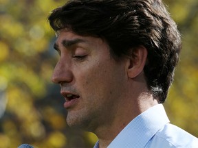 Canada's Prime Minister Justin Trudeau speaks during an election campaign stop in Winnipeg, Manitoba, Canada September 19, 2019. REUTERS/Shannon VanRaes ORG XMIT: GGG-WIN126