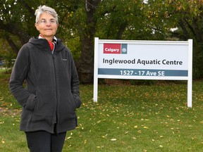 Betty Leinweber, 68, smiles as she recalls fond memories of 50+ years of swimming and life at Inglewood Pool in southeast Calgary on Wednesday, September 11, 2019.The retired teacher, who calls the pool "home," started swimming at the pool when she was in grade 6 when it opeined, and still visits the facility 5 days a week and swims approx 1.5-2 km per day. Jim Wells/Postmedia
