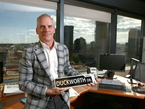 David Duckworth, The City of Calgary's new manager poses with a momento in his downtown Calgary office on Thursday, September 12, 2019. Duckworth has been working as the cityÕs utilities and environmental protection general manager since March 2018. Jim Wells/Postmedia