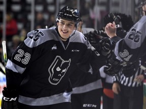 Adam Kydd scored both goals for the Calgary Hitmen in a 2-0 victory over the Medicine Hat Tigers at the Saddledome on Sunday, September 29, 2019.