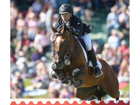 Kent Farrington, from the USA, rides Jasper in the Suncor Energy Winning Round in the International Ring during The Masters show jumping event at Spruce Meadows in Calgary on Saturday, September 7, 2019. Jim Wells/Postmedia