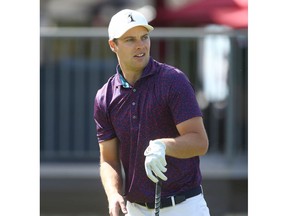 Gerry MacDonald tees off at the Riley's Best Ball Championship at Canyon Meadows Golf and Country Club in Calgary on Sunday, July 28, 2019. Jim Wells/Postmedia