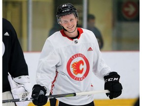 Matthew Phillips skates at the Calgary Flames prospects training camp at WinSport arenas on Monday September 9, 2019.  Gavin Young/Postmedia