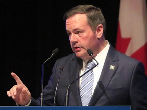 Alberta Premier Jason Kenney speaks in Calgary on Wednesday, Sept. 11, 2019.