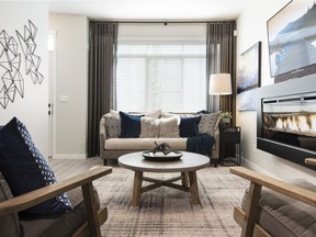 The great room in the Lola duplex show home by Morrison Homes in Pine Creek. Courtesy, Morrison Homes