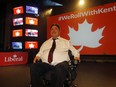 Kent Hehr greets supporters at the Palace in Calgary on Monday, October 21, 2019.