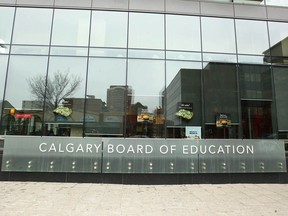The exterior of the Calgary Board of Education Building is shown in downtown Calgary on Thursday, March 22, 2018.