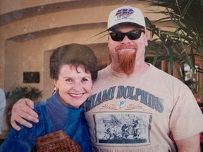 My grandmother Katie, who died from breast cancer, with my dad, Jim “The Anvil” Neidhart. (Submitted Photo)