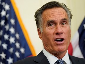 U.S.Senator Mitt Romney speaks at a news conference about the Tobacco to 21 Act on Capitol Hill in Washington, May 8, 2019. (REUTERS/Aaron P. Bernstein/File Photo)