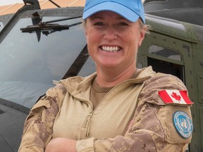 Capt. Elisa Holland is one of a group of trained gender advisors with the Canadian Armed Forces, a role
created by the United Nations. Holland, a former Calgarian, has been in the Canadian military for nearly 20 years.