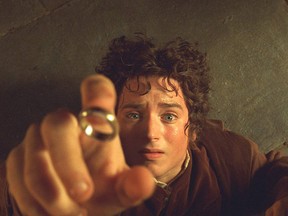 Elijah Wood as Frodo Baggins in the 2001 film "The Lord of the Rings: The Fellowship of the Ring."