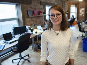 Emilie Dubois is shown in her office Friday, Nov. 8, 2019 in Quebec City.