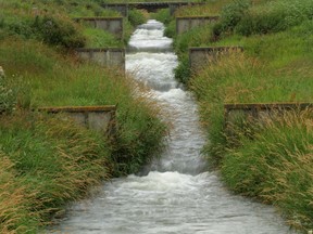 Irrigation canal near Turin, Alberta. Corn and other crops are heavily irrigated in this area. MIKE DREW/CALGARY SUN/QMI AGENCY