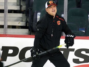 New Calgary Flames assistant coach Ray Edwards was photographed during practice on Saturday December 7, 2019.  Gavin Young/Postmedia