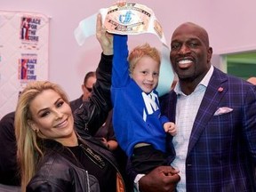 Me and Titus O'Neil supporting families who are affected by breast cancer (our partnership with Susan G. Komen). (Supplied Photo)