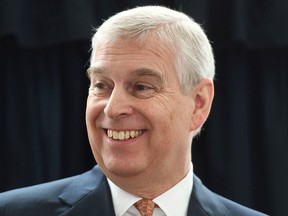 Prince Andrew, Duke of York visits the Royal National Orthopaedic Hospital to open the new Stanmore Building, in London, Britain, March 21, 2019.