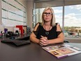 Calgary Women's Emergency Shelter Executive Director Kim Ruse poses for a photo in her office in Calgary on Thursday, September 5, 2019. In 2019 the women's emergency shelter has received fewer donations than compared to last year.