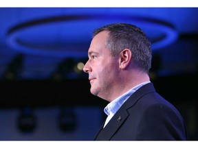 Alberta Premier Jason Kenney speaks during the United Conservative Party annual general meeting in Calgary on Sunday. Photo by Jim Wells/Postmedia.