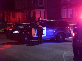 Calgary police investigate a shooting in the northeast community of Saddleridge on Saturday, January 4, 2020.