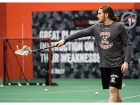 Dereck Downs was photographed during Calgary Roughnecks practice on Friday, January 24, 2020. Azin Ghaffari/Postmedia